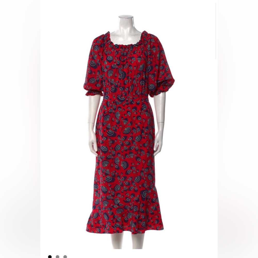 🔥 Saloni Elegant Red Patterned Dress us 8